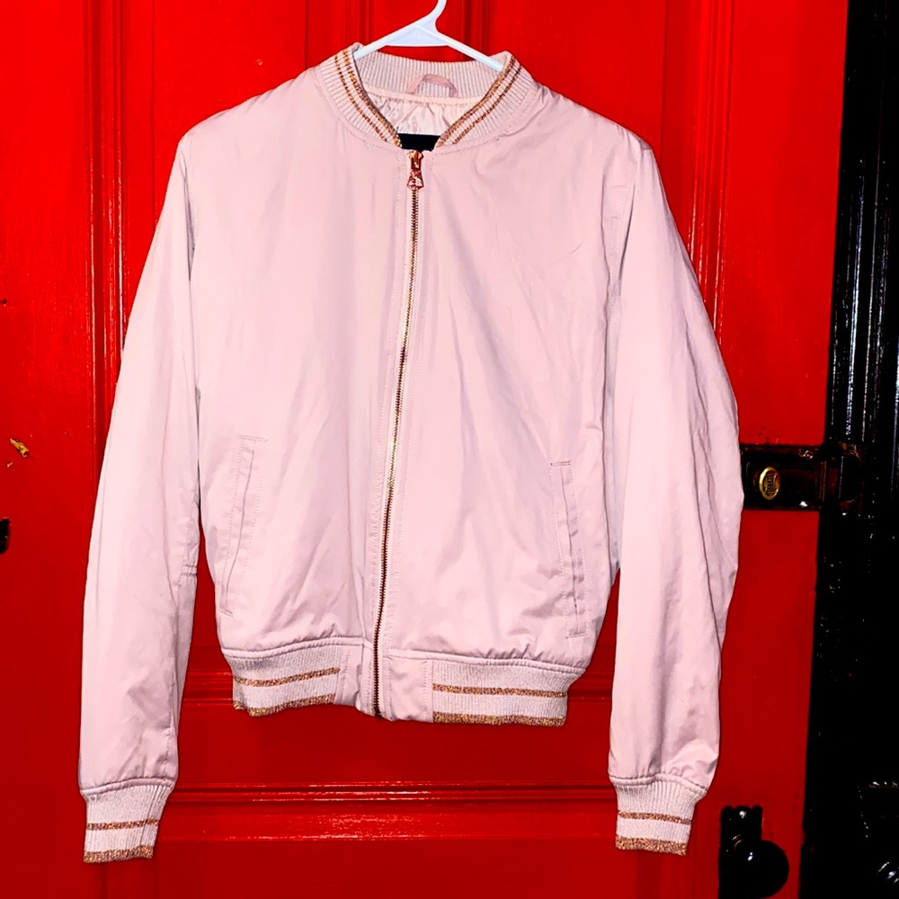 American Eagle Outfitters Bomber Jacket Size Small Soft Pink